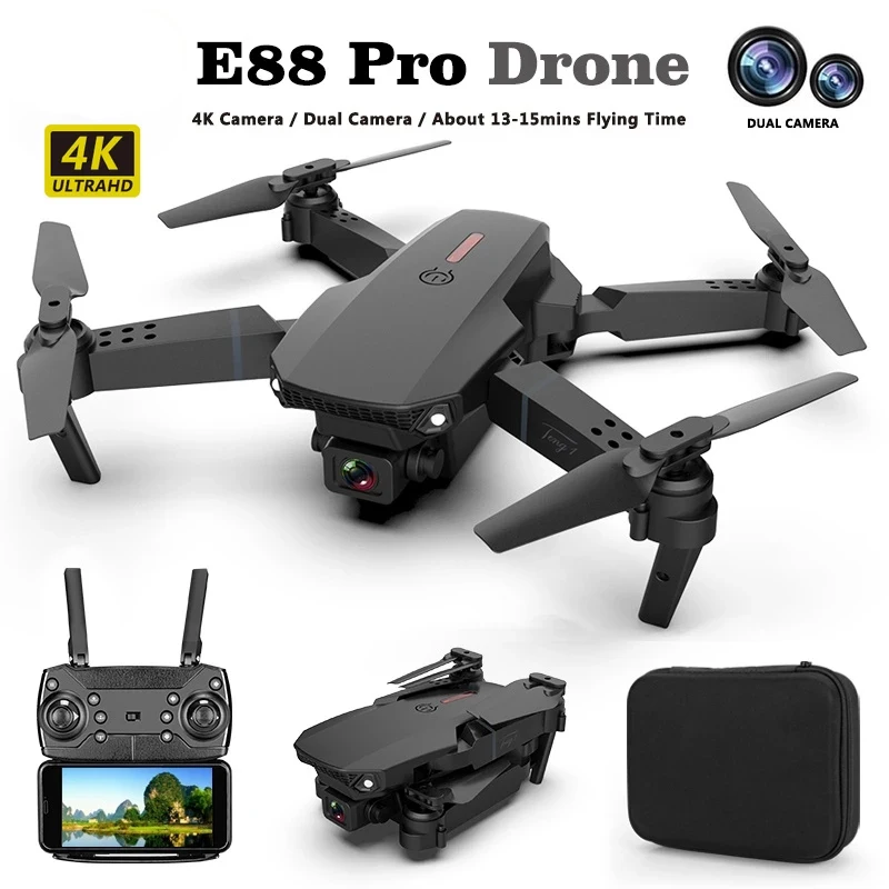 ZHENDUO-Dron Profesional E88 Pro 4k HD 4k Rc, Avión de doble cámara, cabeza gran angular, Quadcopter remoto, avión, helicóptero de juguete 1