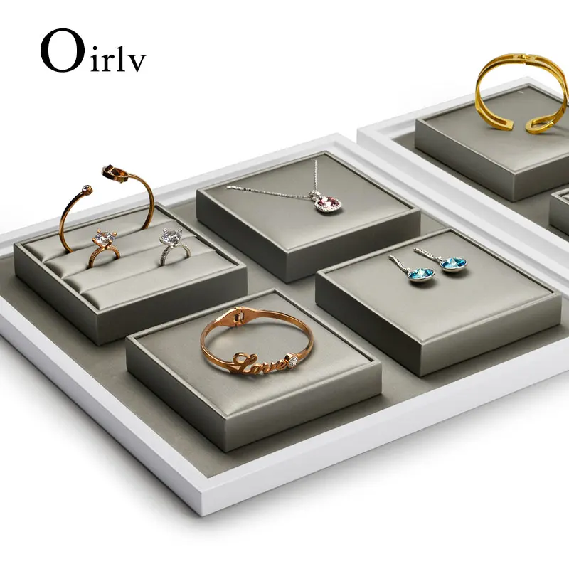 Oirlv Jewelry Rack Props Jewelry Counter Display Ornaments Tray Sets Brand Logo Can Be Customized