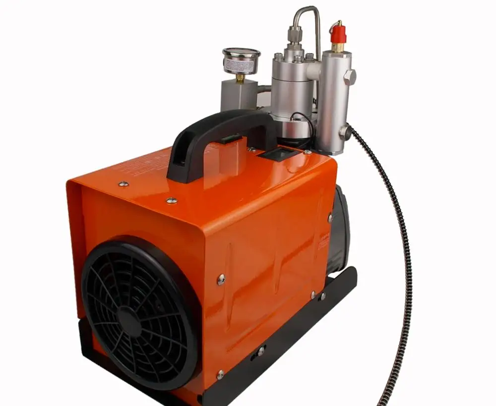 Предустановленное давление Регулируемая автоматическая остановка 4500PSI 300 бар 30 мпа электрический 220 В PCP воздушный пистолет Refile воздушный компрессор высокого давления насос