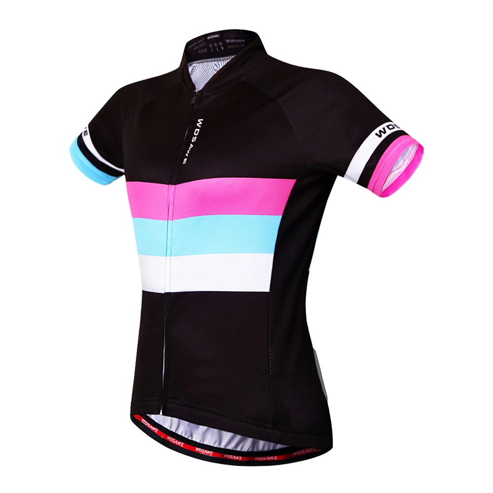 WOSAWE Женская велосипедная майка дышащая Ropa Ciclismo велосипедная одежда Джерси мейло с коротким рукавом велосипедный комплект - Цвет: BC299