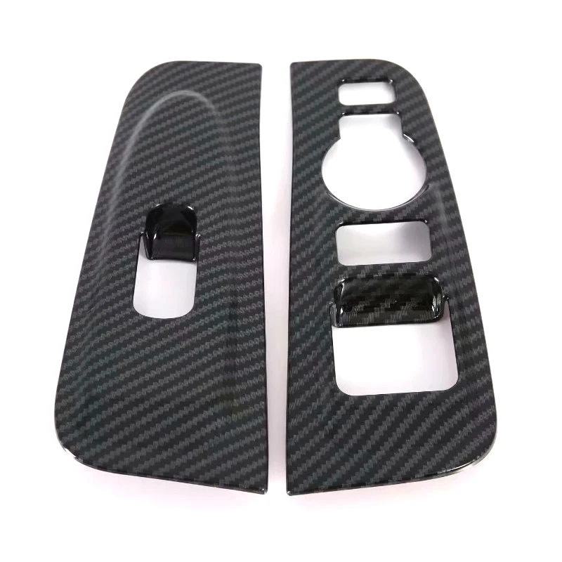 

2PCS ABS Carbon Fiber Inner Front Door Window Switch Lift Cover Trim for Hyundai H-1 Grand Starex i800 2008-2020 Left Hand Drive