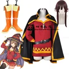 KonoSuba благословение Бога на этот чудесный мир коносуба мегумин плащ платье униформа наряд Хэллоуин аниме косплей костюм парик