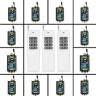 Беспроводной пульт дистанционного управления переключатель контроля доступа 1 контроль 12 приемников один пульт дистанционного управления DC 9 в 12 В 24 в светодиодный сигнал переключатель