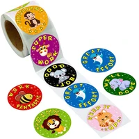 50 500pcs school teacher reward stickers fun motivation zoo animals cartoon stickers for kids classic toys stationery stickers