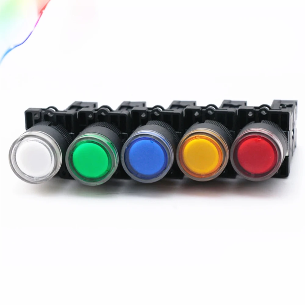22 мм круглый индикатор светильник XB2 EW3361 EW3362 с светодиодный 1 нет 24V/AC220V/AC380V Цвета: