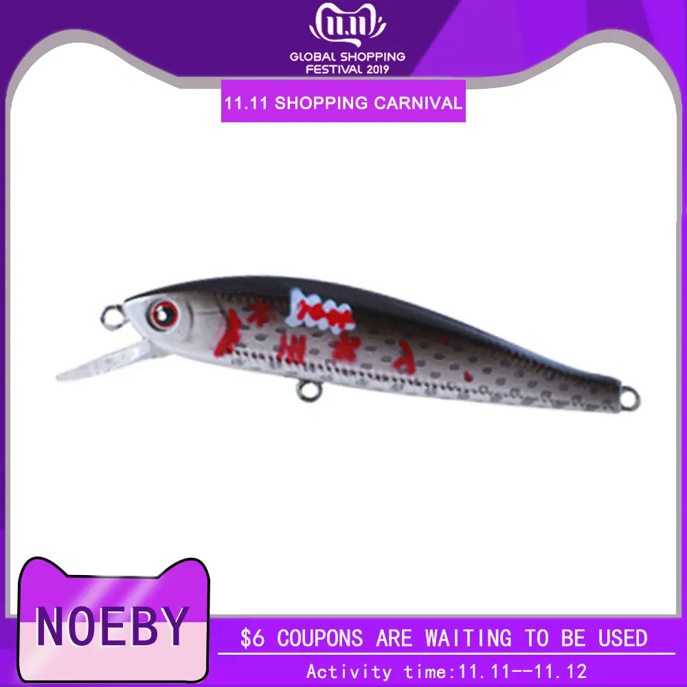 NOEBY тонущий блесна ABS бас Щука Walleye форель пластиковый рыболовный воблер твердая