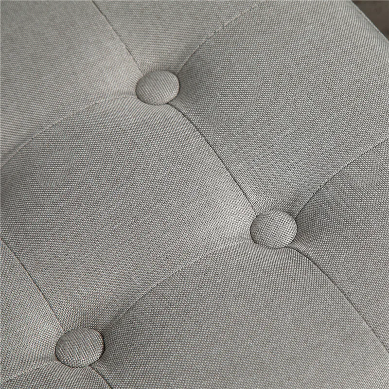 

Tufted linen touch fabric upholstered footstool footstool coffee table