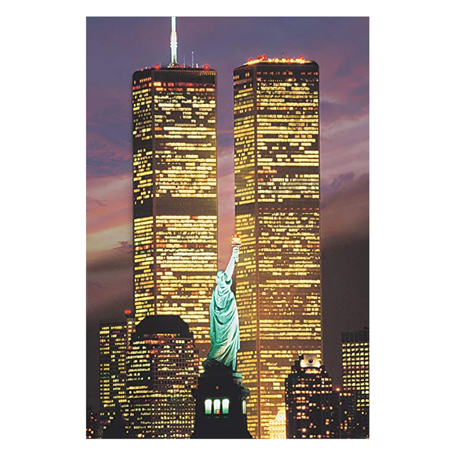 5D DIY Алмазная вышивка крестиком статуя мирового торгового центра полная