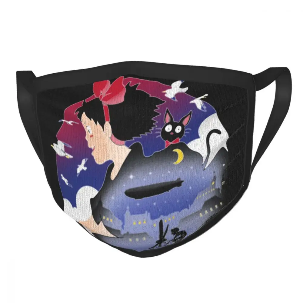 

A Witch's Journey Reusable Mouth Face Mask Kiki's Delivery Service Japanese Harajuku Anti Haze Mask Protection Cover Respirator