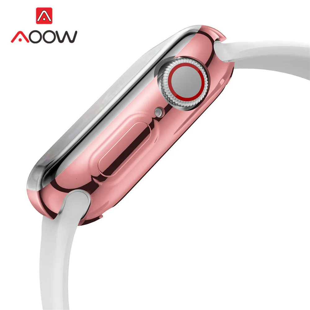 Мягкий ТПУ защитный чехол для экрана iWatch Apple Watch 2 3 4 40 мм 44 мм 38 мм 42 мм прозрачный 360 градусов Полная защита крышка ремешок