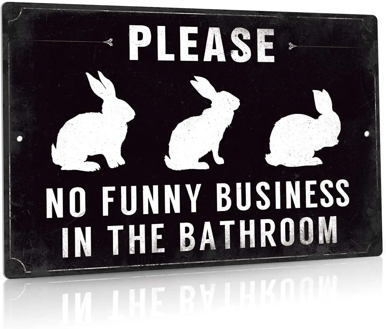 

Putuo Decor Funny Sarcastic Metal Tin Sign Bathroom Wall Decor 8" x 12"