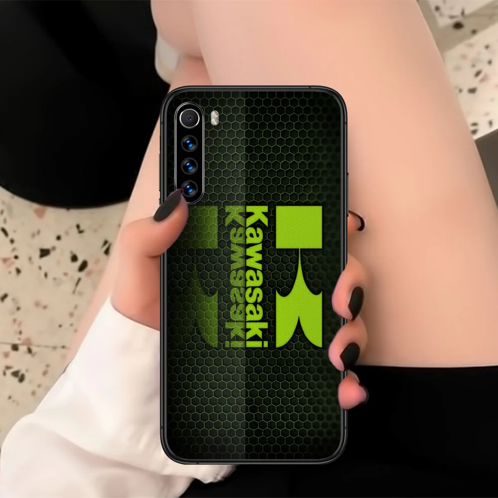 

Kawasaki Motorcycle Brand Phone Case For XIAOMI Redmi Note 3 4 5 6 7 8 9 Pro T S X Max Black black Prime Painting Hoesjes