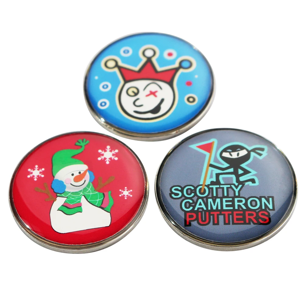 Маркеры для мяча гольфа PINMEI упаковка из 10 печатных маркеров с индивидуальным