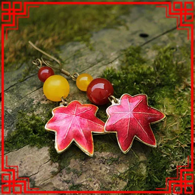 Ручной работы Природа stonesenamell из сканой эмали Висячие серьги новые ювелирные