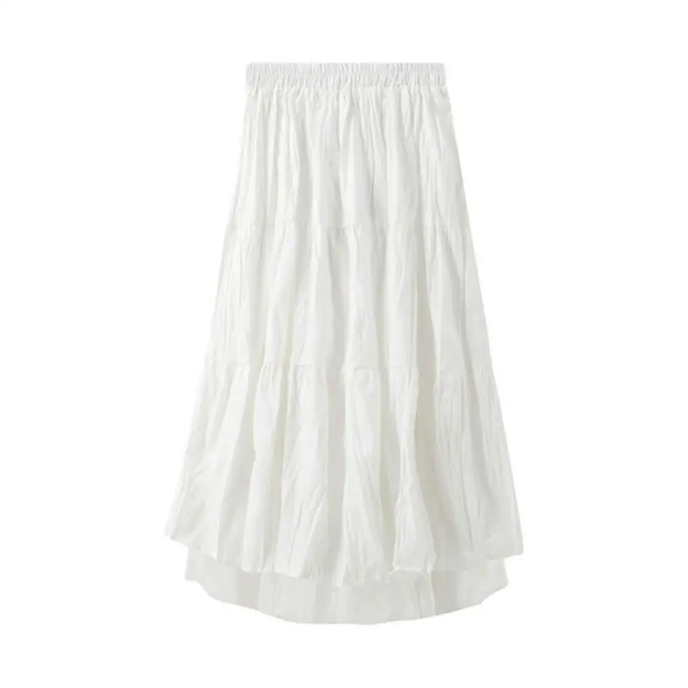 

Fashion Women A Line Pleated Tulle Elastic High Waist Party Long Maxi Skirt