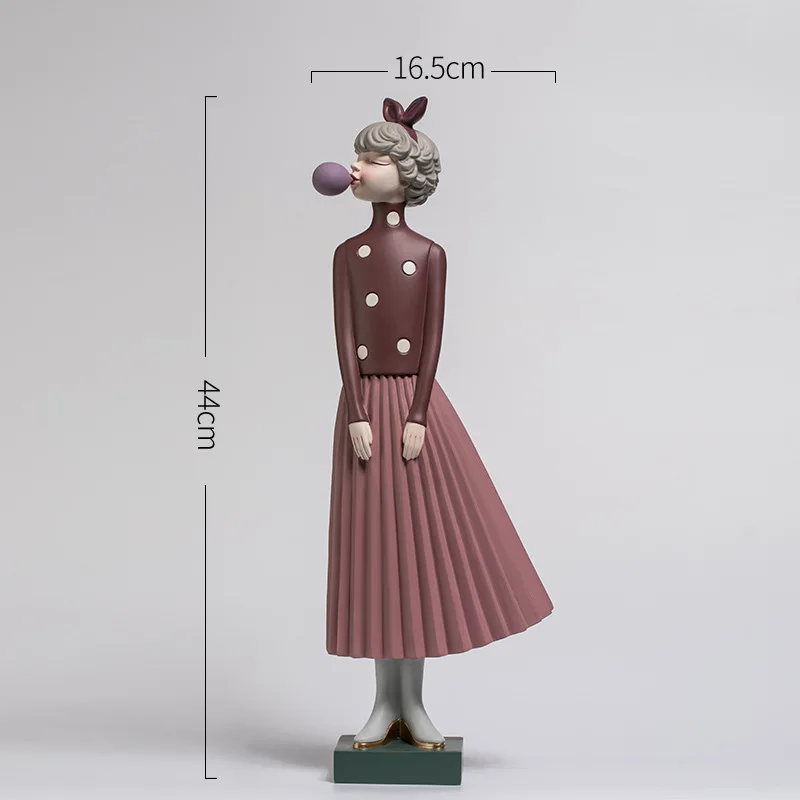 

Modem-Girl Resin Art Statue Fairy Fashion Style Sculptures Desktop Ornaments Home Decor Table Figurines JS23