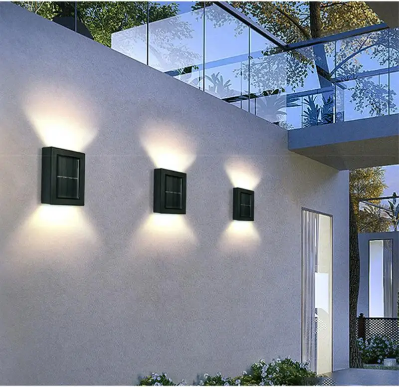 

Outdoor Solar Lamps Solar Garden Waterproof Wall Lamp Light Up And Down Garden Decorative Wall Lamp Street Lamps Home Stair Lamp