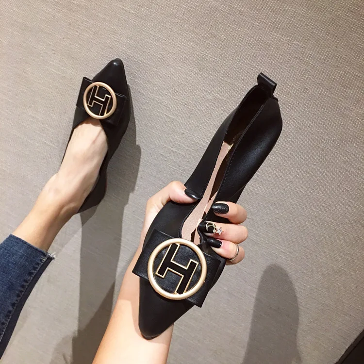 

Women Shoes Ballet Flats Shoes Woman Elegant Pointed Shallow Fashion Loafers Espadrilles Slip-on Soft Bottom Zapatos De Mujer