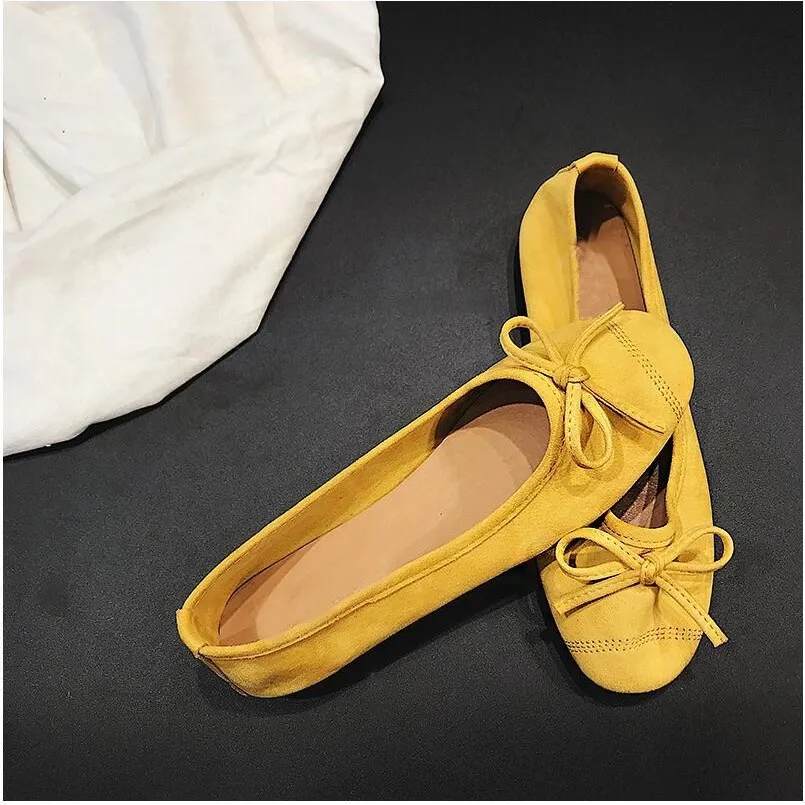 Лоферы SLHJC женские с круглым носком уютные туфли-лодочки без застежки узлом