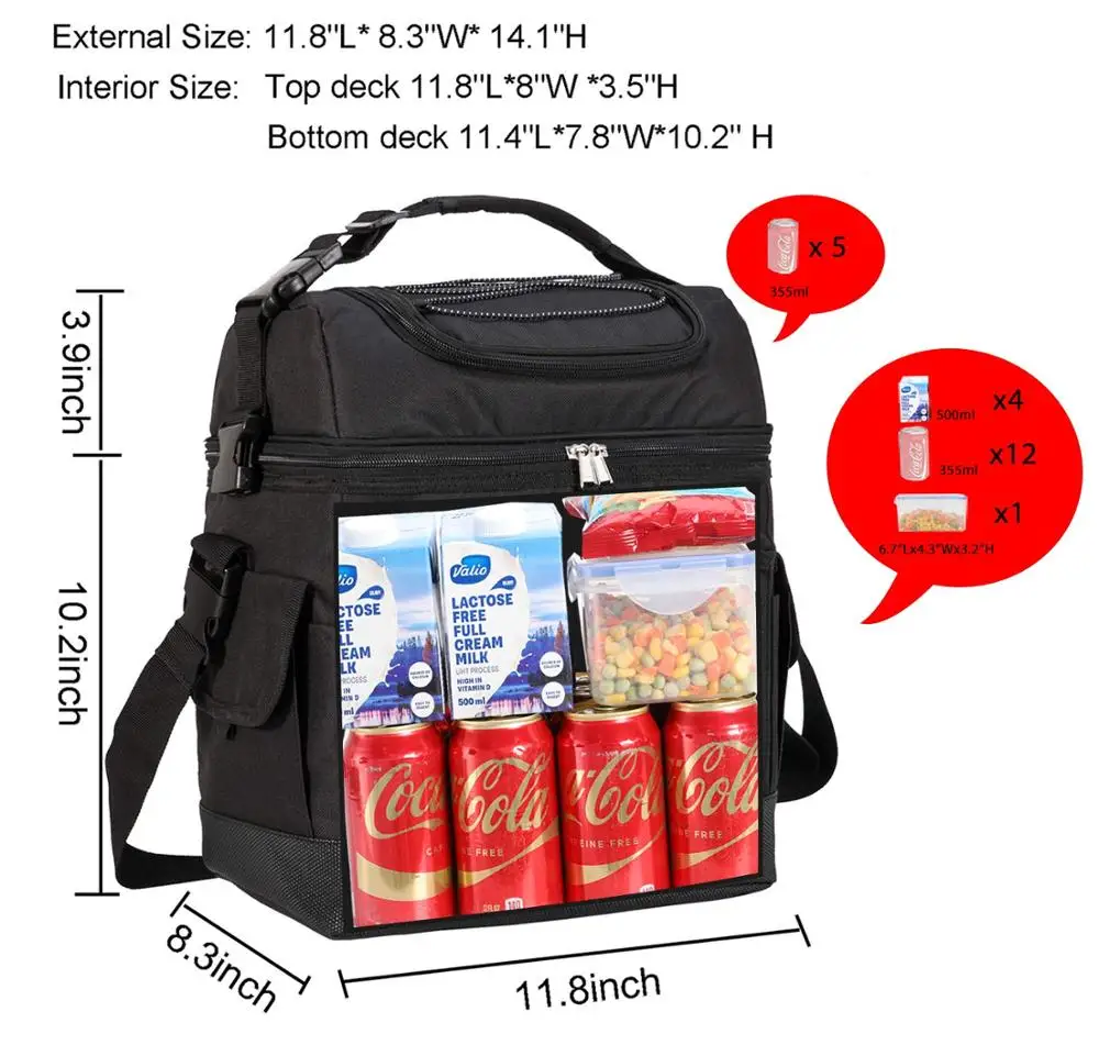 Фотосумка для пикника продуктов Каяка автомобиля путешествий с 2 отделениями|bag