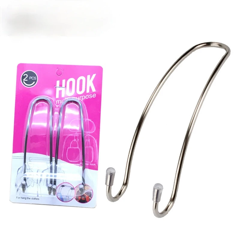 

2pcs Muiltifunction Car Back Seat Double Hook Organizer Holder Hanging Travel Auto Headrest Hanger Clothes Purse Bag