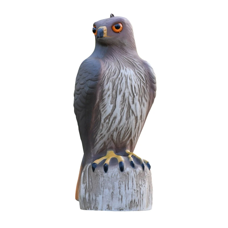 

Hawk Hunting Bird Scare Repellent Decoy Statue Yard Garden Ornamental Decor