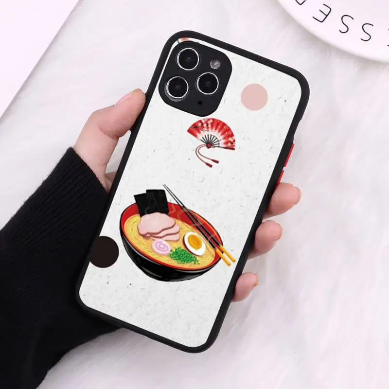 

Cute noodle cat food art Phone Case Matte Transparent For iPhone 12 Mini 11 Pro XR XS Max 7 8 Plus