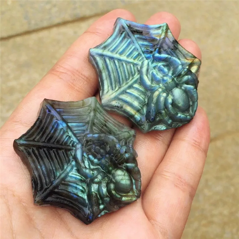 Красивые украшения с кристаллами натуральный Лабрадорит ручной работы