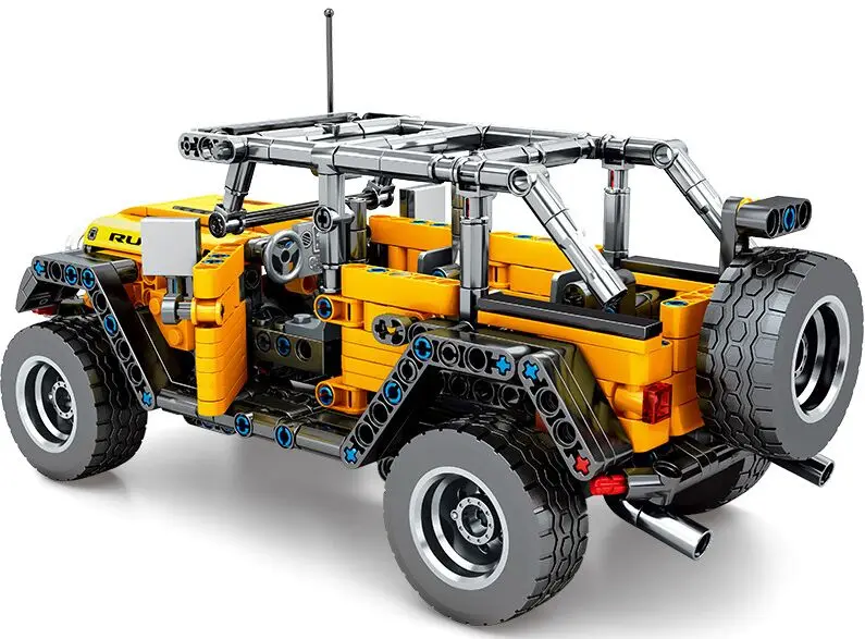 601pcs Creator механические Вытяните назад Jeeped внедорожные строительные блоки для