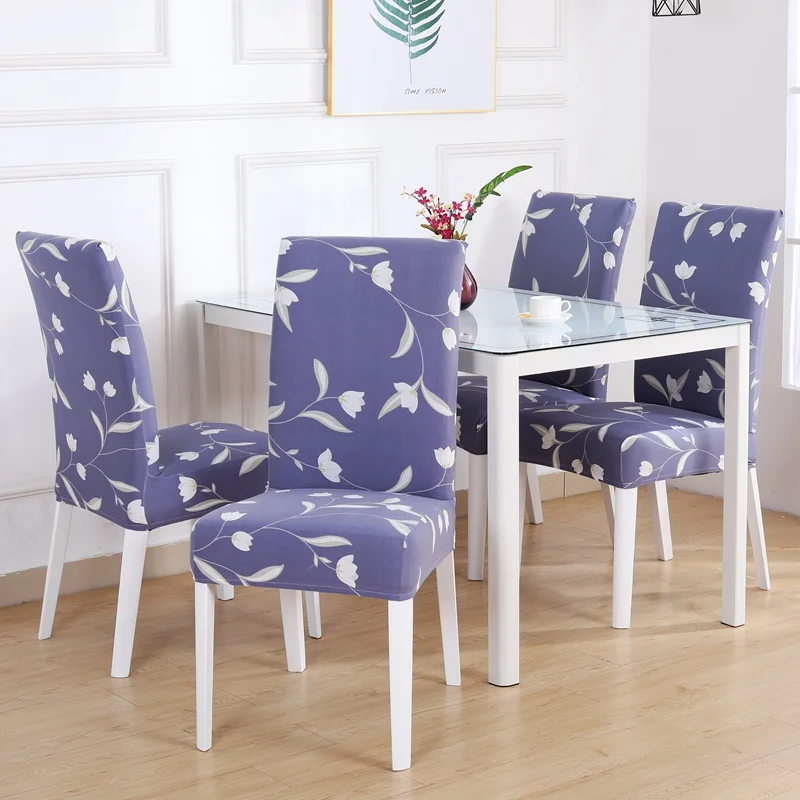 

Pastoral Print Stretch Spandex Removable Dining Room Chair Covers Slipcover Living Room Home Party Wedding Decoration 1/2/4/6PCS