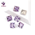 YANRUO 4447 фиолетовая принцесса квадратные блестящие драгоценные камни вшитые камни заостренный Стразы Кристалл Фиолетовый Кристалл