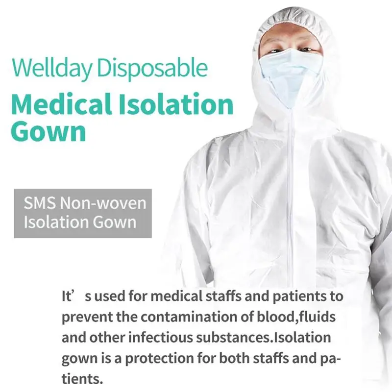 1 шт. профессиональная защитная одежда Нетканые Комбинезоны изоляционный