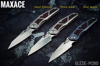 maxace glede folding knifem390 blade steel outdoor edc