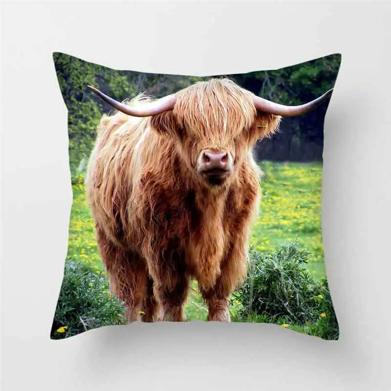 Fuwatacchi испанский бой быков Пледы Подушки крышка Корова чехол для подушки с