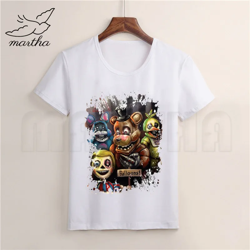 Забавная футболка с рисунком пять ночей Фредди для маленьких мальчиков и девочек