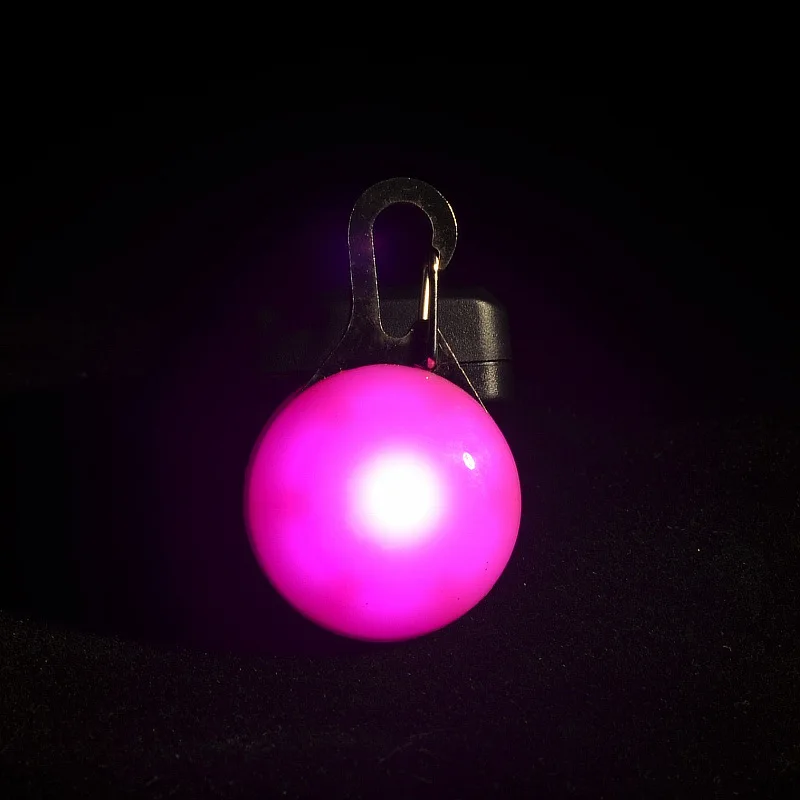 pink Светодиодный фонарик ошейник для собак и кошек светящийся кулон безопасность домашних животных ночью светящееся яркое украшение ошейники для собак - Цвет: pink