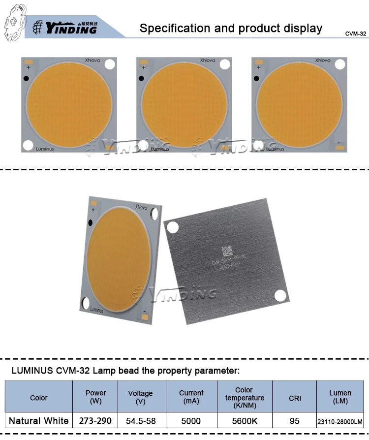 LUMINUS CVM-32 290 Вт высокой мощности керамика COB светодиодный светильник-излучающий диод 95 CRI нейтральный белый светильник вниз светильник источник