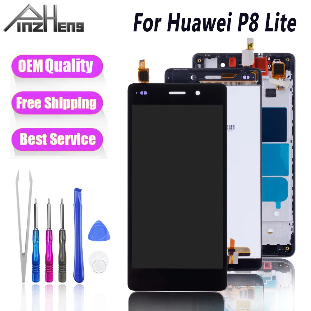 PINZHENG ЖК дисплей для Huawei P8 Lite сенсорный экран Сменные экраны дигитайзер|Экраны