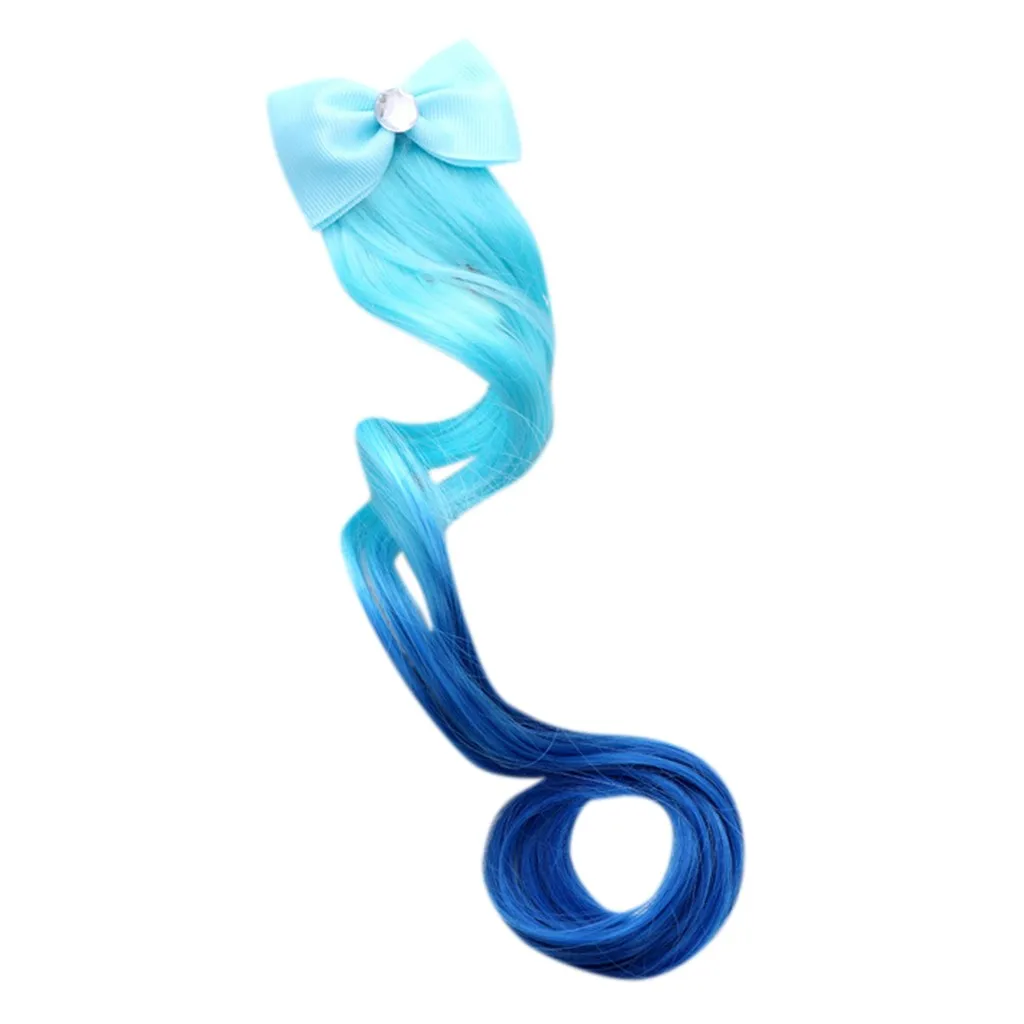 

Children Snow Princess Wig Hairpins Kids Headwear Colorful Bow Girl Hair Clips Sweet Princess Hair Ornament Hairgrip Accessories