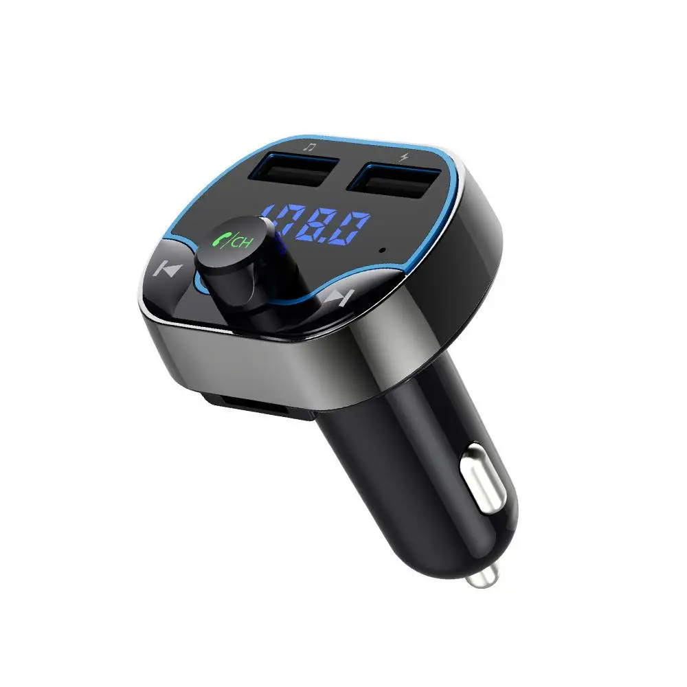 

Car Cigarette Lighter MP3 5.0 Bluetooth Auto Hands-free Player Dual USB Port LCD Display FM Transmitter Car Charger