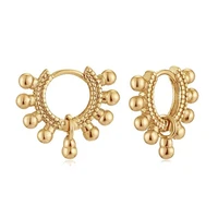 gold bohemian ladies earrings handmade hypoallergenic plum earrings jewelry gifts ear pendants for woman