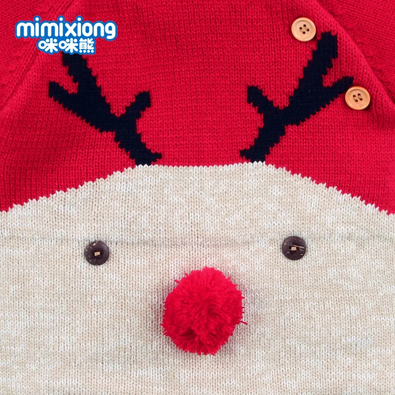 Рождественские комбинезоны для малышей с длинными рукавами новорожденных