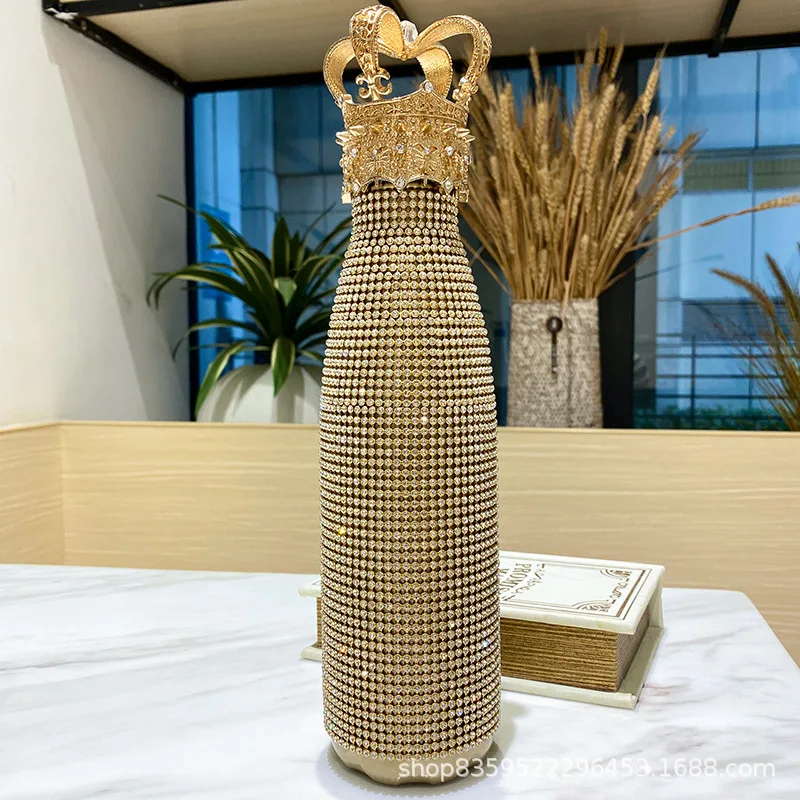 

Italian large capacity crown thermos cup High Value Creative Water Cup Diamond cup Birthday gift for Mother Girlfriend gifts