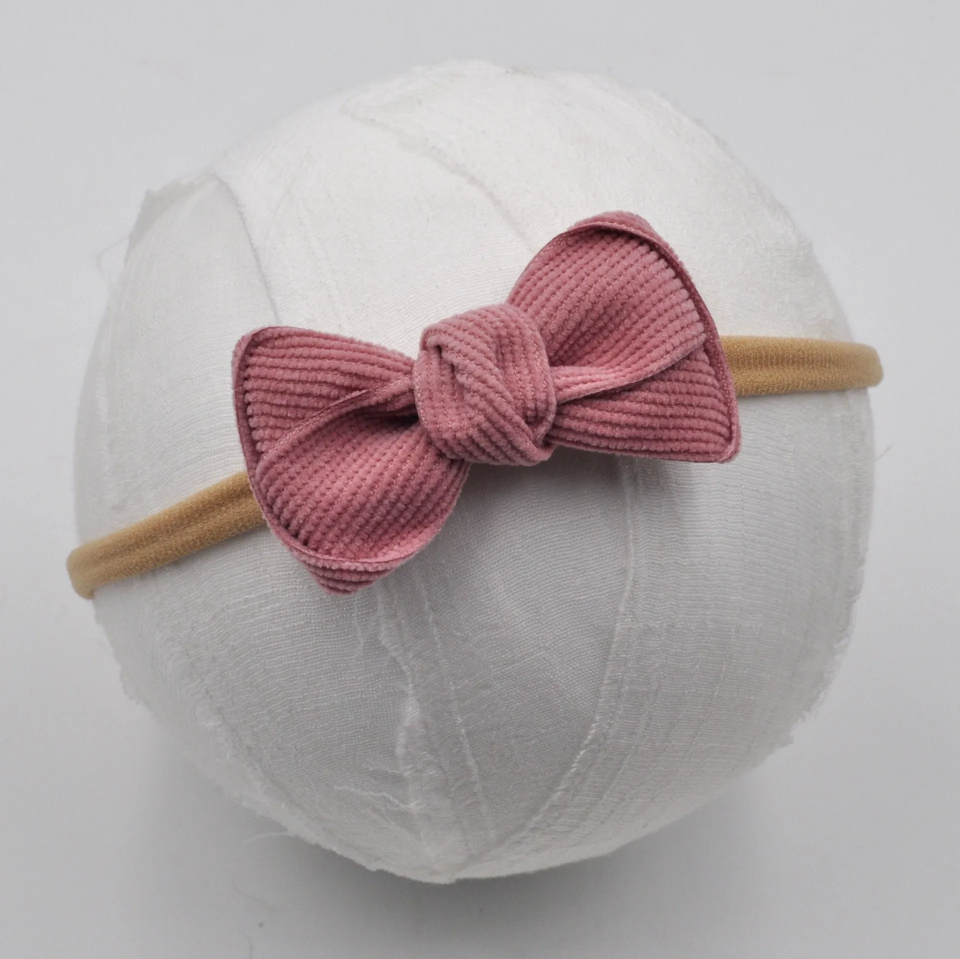 Повязка на голову Вельветовая с бантом для новорожденных 20 шт./лот 2 3 дюйма |