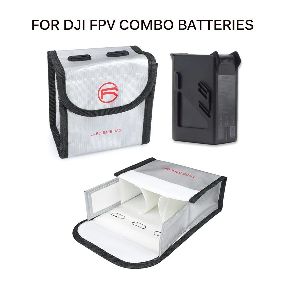 Защитная сумка Li Po для DJI FPV Combo Drone Aircarft Взрывозащищенная батареи термостойкая