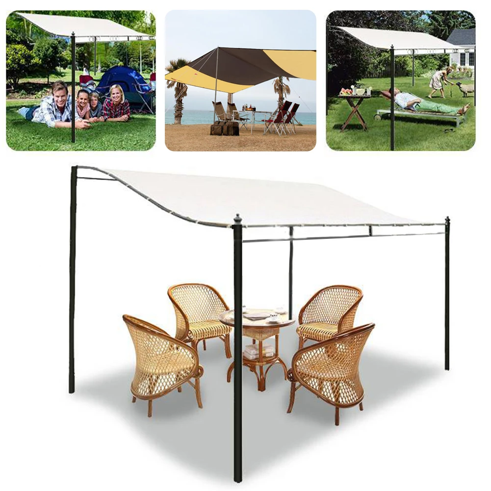 

300D Canvas Waterproof Tent Roof Garden Winds Replacement Canopy Tent Top Cover Sun Shelter Shade Awning Coating Pergola