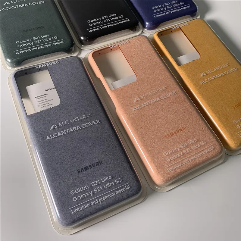 Original Samsung Galaxy S21 S21 PLUS Luxury for Alcantara Case Cover for S21 Ultra Leather Premium Phone Casing Shockproof
