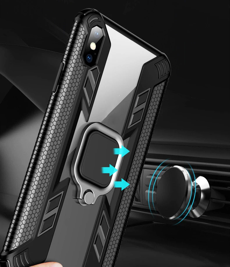 Противоударный защитный чехол для Samsung Galaxy S10 Plus с подставкой и кольцом