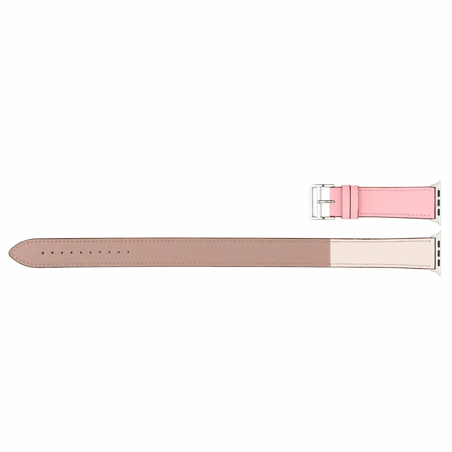 rose sakura craie Двойной тур ремешок для Apple Watch серии 5 4 3 2 1 кожаный ремень для iWatch ремешок 42 мм 38 мм 40 мм 44 мм Замена ремешка для часов - Цвет ремешка: rose sakura craie