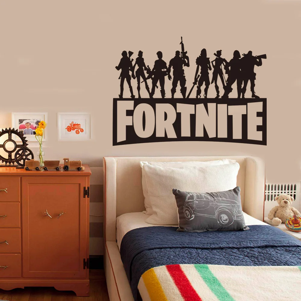 Настенные Стикеры Аниме фигурки из игры Fortnites наклейки с крепостью ночные